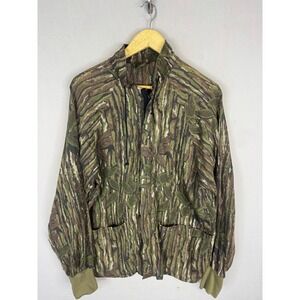 Spartan Realtree Camo Light Jacket Mens M Full Zip Hunting Made in USA Vintage
